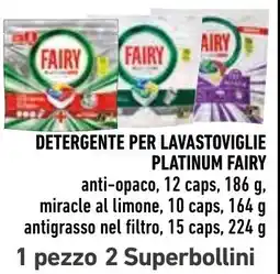 Spazio Conad Detergente per lavastoviglie Platinum Fairy offerta