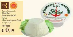 Conad Ricotta Romana DOP Fulvi offerta