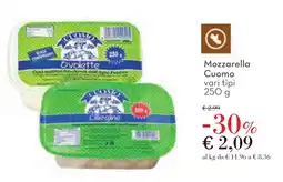 Conad Mozzarella Cuomo offerta