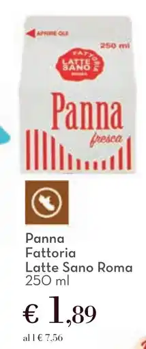 Conad Panna Fattoria Latte Sano Roma offerta