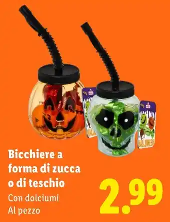 Bicchiere a forma di zucca o di teschio