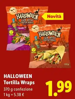 Lidl Halloween Tortilla Wraps offerta