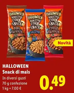 Lidl Halloween Snack di mais offerta