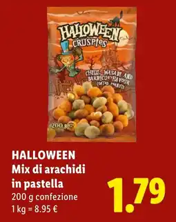 Lidl Halloween Cruspes Mix di arachidi in pastella offerta