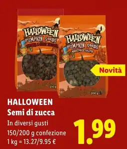 Lidl Halloween Semi di zucca offerta