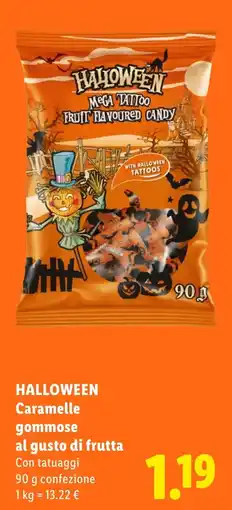 Lidl Halloween Caramelle gommose al gusto di frutta offerta