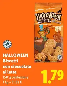Lidl Halloween Biscotti con cioccolato al latte offerta