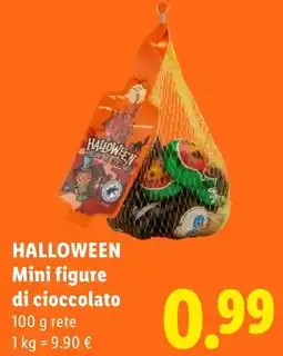 Lidl Halloween mini figure di cioccolato offerta