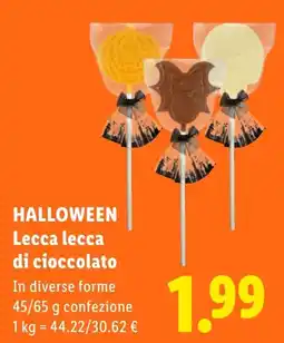 Lidl Lecca lecca di cioccolato offerta