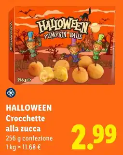 Lidl Halloween Crocchette alla zucca offerta
