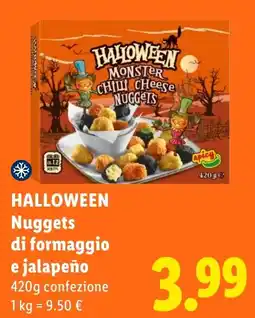 Lidl Halloween Monster Chili Cheese Nuggets offerta