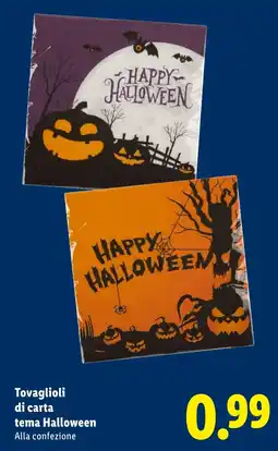 Lidl Tovaglioli di carta tema Halloween offerta