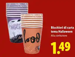 Lidl Bicchieri di carta tema Halloween offerta