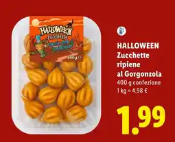 Lidl Halloween Zucchette ripiene al Gorgonzola offerta