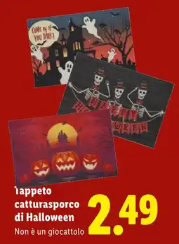 Lidl Tappeto catturasporco di Halloween offerta