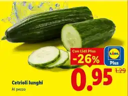 Lidl Cetrioli Lunghi offerta