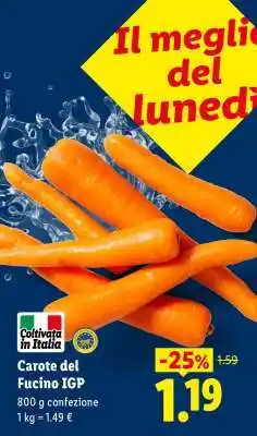 Lidl Carote del Fucino IGP offerta