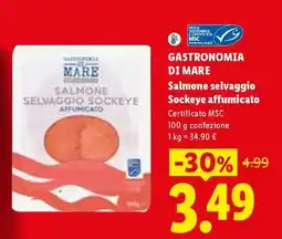 Lidl Salmone selvaggio Sockeye affumicato offerta