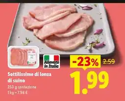 Lidl Sottilissime di lonza di suino offerta