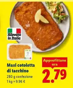 Lidl Maxi cotoletta di tacchino offerta