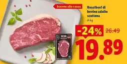 Lidl Roastbeef di bovino adulto scottona offerta
