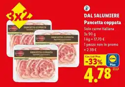 Lidl Dal Salumiere Pancetta coppata offerta
