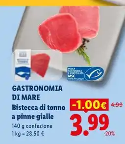 Lidl Bistecca di tonno a pinne gialle offerta