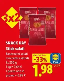 Lidl SNACK DAY Stick salati offerta