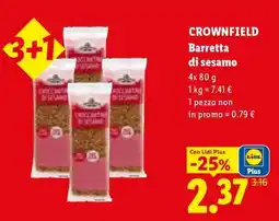 Lidl Crownfield Barretta di sesamo offerta
