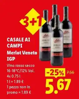 Lidl Casale ai Campi Merlot Veneto IGP offerta