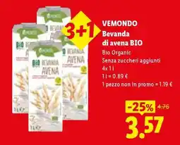 Lidl VEMONDO Bevanda di avena BIO offerta