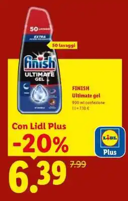 Lidl FINISH ultimate gel offerta