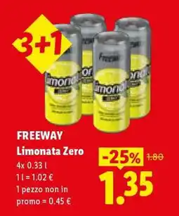 Lidl FREEWAY Limonata Zero offerta