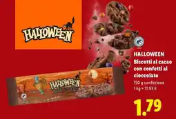 Lidl HALLOWEEN Biscotti al cacao con confetti al cioccolato offerta