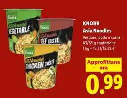 Lidl KNORR Asia noodles offerta