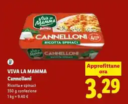 Lidl Viva La Mamma Cannelloni offerta