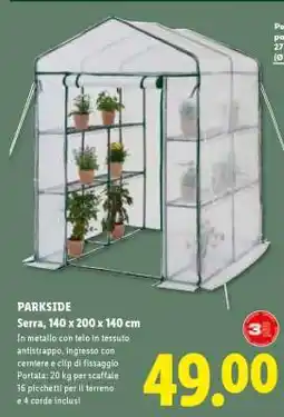 Lidl PARKSIDE Serra, 140 x 200 x 140 cm offerta
