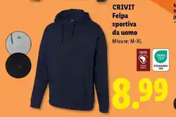 Lidl CRIVIT Felpa sportiva da uomo offerta