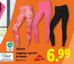 Lidl CRIVIT Leggings sportivi da donna offerta
