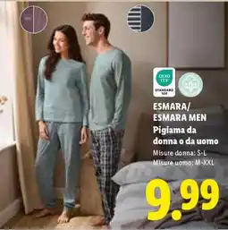 Lidl ESMARA/ESMARA MEN Pigiama da donna o da uomo offerta