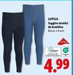 Lidl LUPILU Jeggins termici da bambina offerta