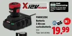 Lidl PARKSIDE Batteria 2 Ah con caricabatterie offerta