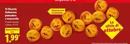 Lidl 12 pizzette Halloween pomodoro e mozzarella offerta