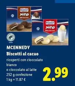 Lidl MCENNEDY Biscotti al cacao offerta