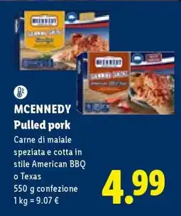 Lidl Mcennedy Pulled Pork offerta