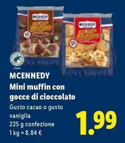 Lidl MCENNEDY Mini muffin con gocce di cioccolato offerta