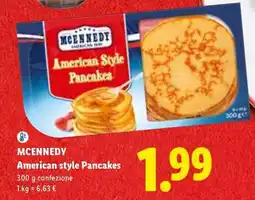 Lidl MCENNEDY American style Pancakes offerta
