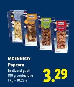Lidl McEnnedy Popcorn offerta