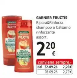 dm drogerie markt Garnier Fructis Ripara&Rinforza shampoo o balsamo rinforzante offerta