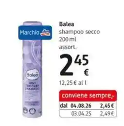dm drogerie markt Balea shampoo secco offerta